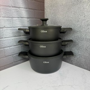 ست قابلمه 3 عددی گرانیتی برند بارولی