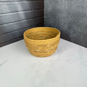 سبد حصیری سه عددی طرح گرد طنابی