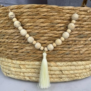 سبد حصیری سه عددی دسته دار طرح بوهو