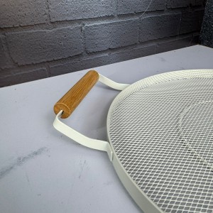 سینی فلزی تخت دسته بامبو