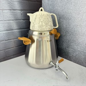 کتری و قوری شیردار چوب قیطاسی مدل 5025