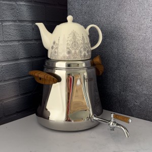 کتری و قوری براق کف چدن قیطاسی مدل 6675