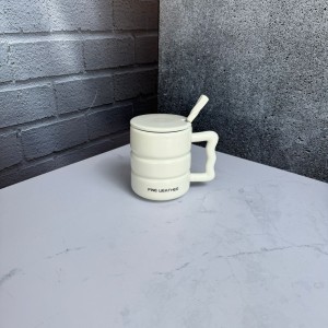 ماگ سرامیکی درب و قاشق دار