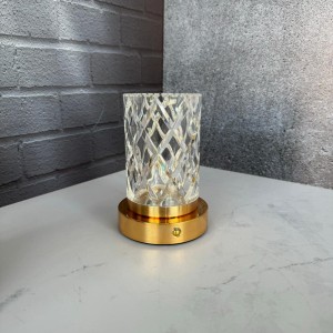 آباژور رومیزی شارژی طرح کریستال