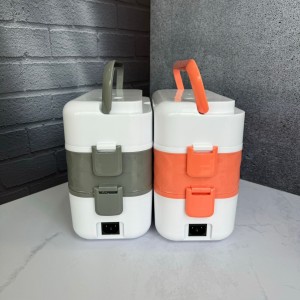 ظرف غذا و بخار پز 3 طبقه 4 لاین هیتر دار