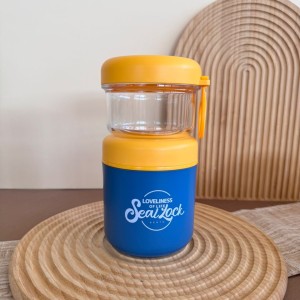 ظرف غذا داخل استیل 304 دو طبقه استوانه ای