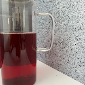 پارچ پیرکس استوانه ای درب استیل 1700 میل