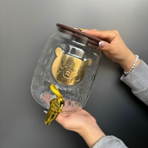 کلمن پیرکس پایه استیل طرح خرسی 2300 میل