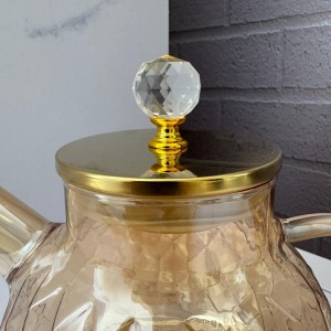 قوری پیرکس شعله مستقیم درب الماسی لوزی شامپاینی 1500 میل