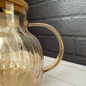 قوری پیرکس شعله مستقیم درب الماسی شیاردار شامپاینی