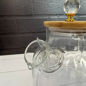 قوری پیرکس شعله مستقیم درب الماسی شیاردار دودی 1500 میل