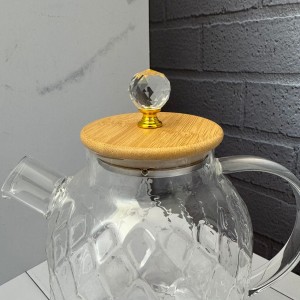 قوری پیرکس شعله مستقیم درب الماسی طرح لوزی 1800 میل