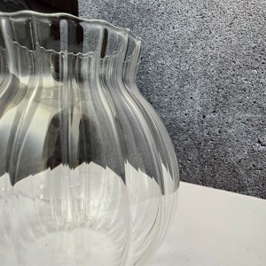 بانکه پیرکس شیاردار درب بامبو طرح خمره ای