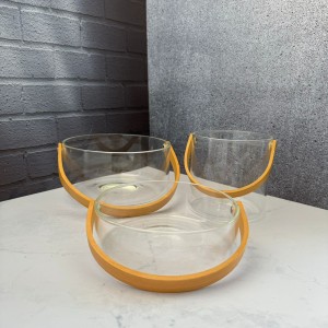 جا یخی پیرکس دسته بامبو طرح گرد