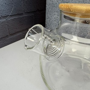 قوری پیرکس شعله مستقیم درب استیل