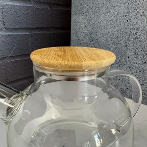 قوری پیرکس شعله مستقیم درب استیل