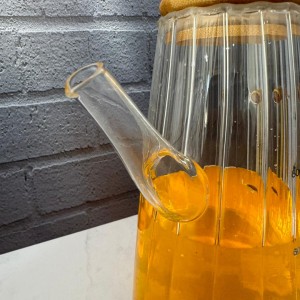 روغن ریز پیرکس شیاردار 900میل درب  بامبو درجه دار