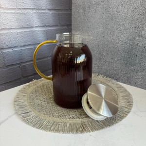 پارچ پیرکس دسته طلایی