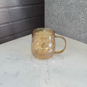 لیوان پیرکس شامپاینی دسته دار طرح لوزی