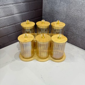 ست شش عددی بانکه پیرکس استوانه ای درب الماسی