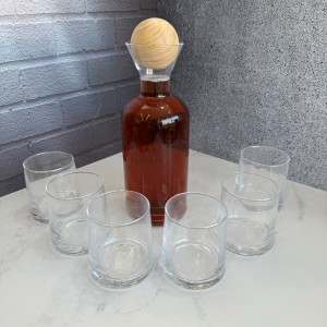 ست پارچ و لیوان پیرکس 7 پارچه طرح گلو باریک درب توپی