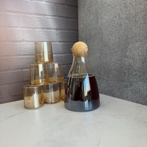 ست پارچ و لیوان شامپاینی پیرکس 7 پارچه درب توپی