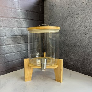 کلمن پیرکس استند بامبو طرح شیار دار 2/6 لیتری