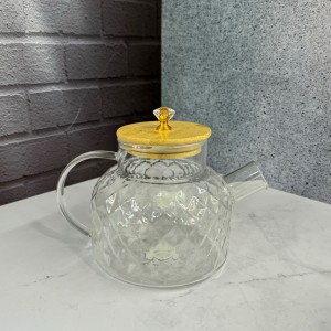 ست قوری و استکان پیرکس درب الماسی