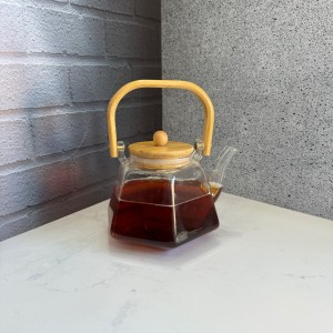 قوری پیرکس شعله مستقیم دسته دار چند ضلعی 800 میل