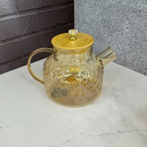 ست قوری و استکان پیرکس درب الماسی