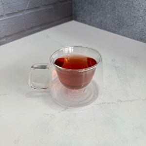 شات قهوه خوری پیرکس دوجه داره دسته مربعی