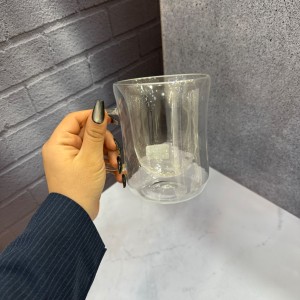 لیوان پیرکس کمر باریک دوجداره 350 میل