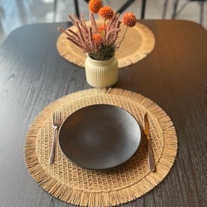 زیر بشقابی مدل حصیری