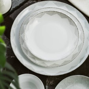 سرویس 26 پارچه دیوالی گلدار انجل طوسی