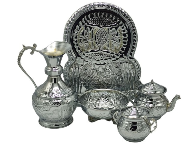 سرویس سماور 5 پارچه شاهکار مدل سرباز