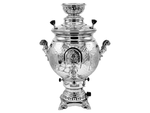 سماور گازی شاهکار مدل آوا قلمزده گل 12 لیتری