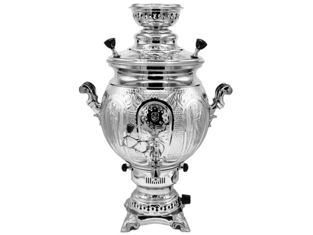 سماور گازی شاهکار مدل آوا قلمزده سرباز 12 لیتری