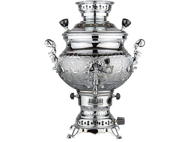 سماور گازی شاهکار مدل مهدیس قلمزده 6 لیتری