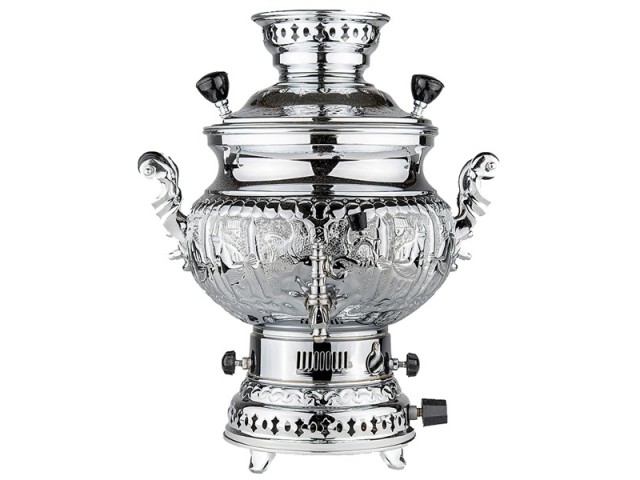 سماور گازی شاهکار مدل مهدیس قلمزده زیرکابینتی 6 لیتری