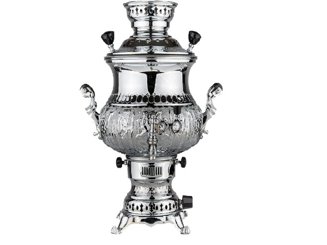 سماور گازی شاهکار مدل پارسیان قلمزده 6 لیتری