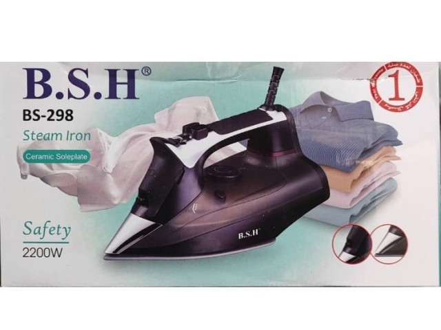 اتو بخار کف سرامیکی 220 0 وات مدل  298-BS