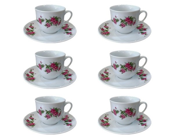 فنجان و نعلبکی گل سرخ مارک مرجان