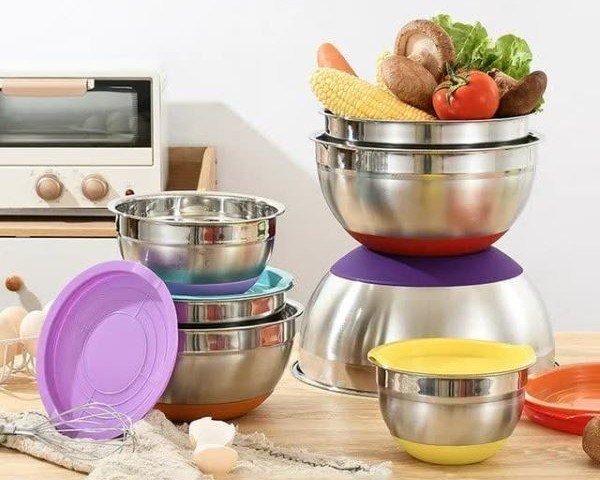 سرویس لگن استیل 5 تکه برند YYI