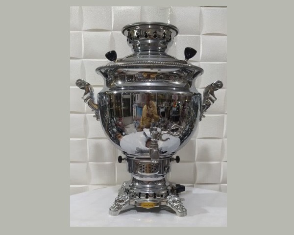 سماور پیمان مدل صدف ساده طرح پایه زغالی 10 لیتر