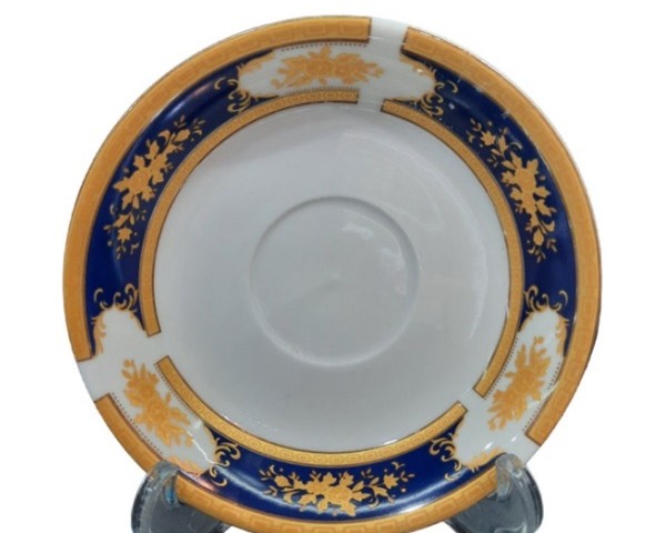 نعلبکی نسترن مدل گل طلایی