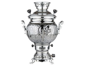 سماور گازی شاهکار مدل کره ای قلمزده 7 لیتری