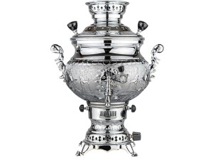 سماور گازی شاهکار مدل مهدیس قلمزده 6 لیتری