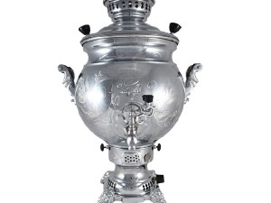 سماور گازی پیمان مدل قلمکاری ظرفیت 12 لیتر