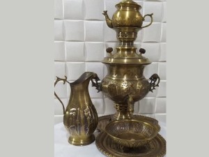 سرویس سماور و پا سماوری قلمکار 4 لیتر