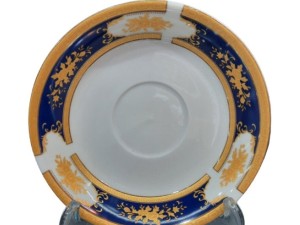 نعلبکی نسترن مدل گل طلایی